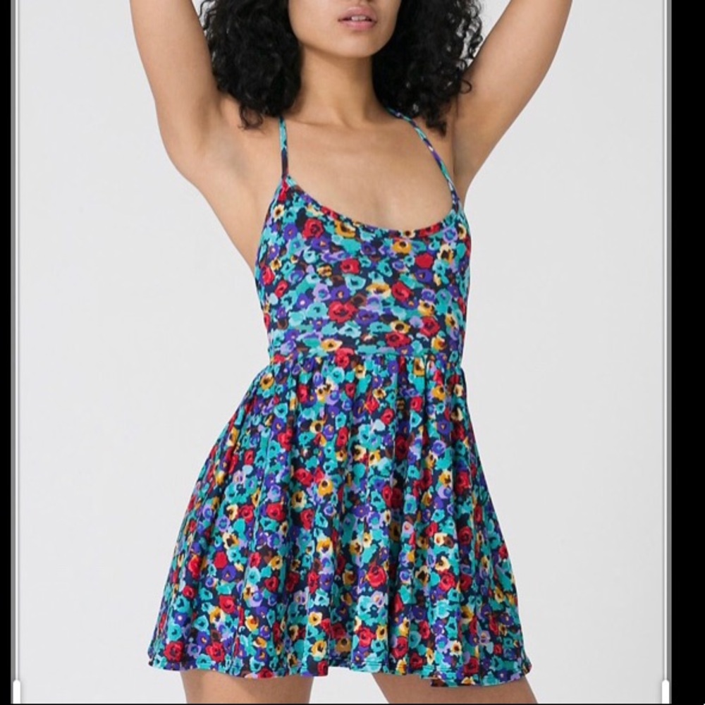 American Apparel Floral Tricot Dress